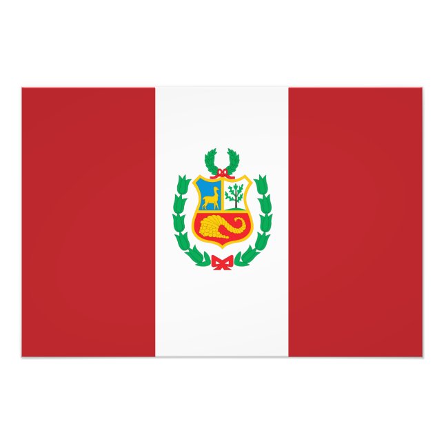 Peru Flagga Fototryck (Framsidan)