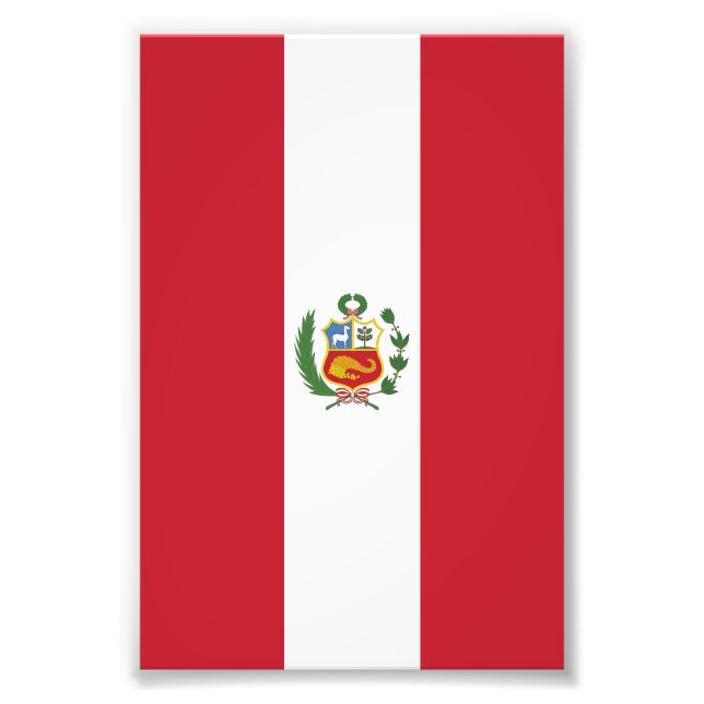 Peru flagga fototryck (Framsidan)