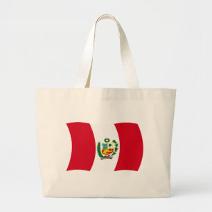 Peru Flagga Handväskor Jumbo Tygkasse