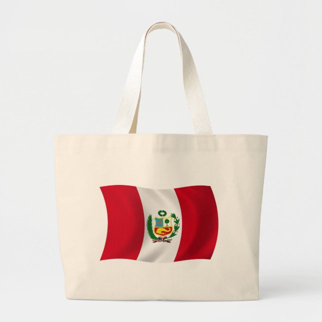Peru Flagga Handväskor Jumbo Tygkasse (Framsidan)