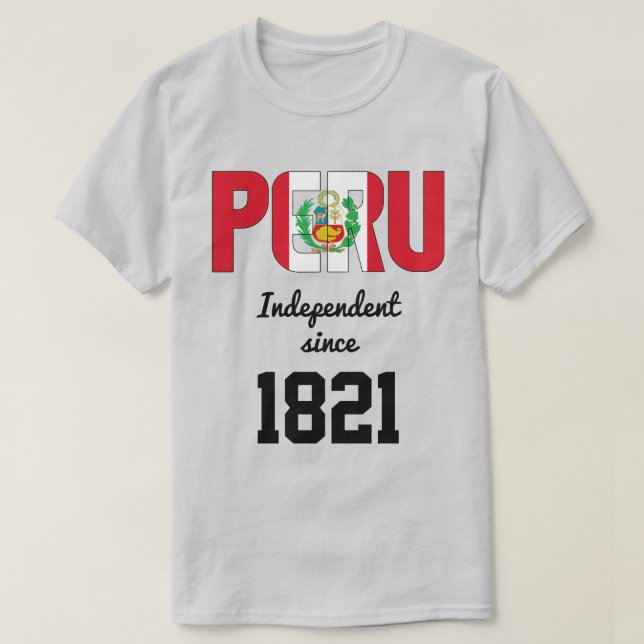 Peru Flagga Independence Firande T Shirt (Design framsida)