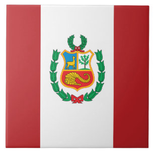 Peru flagga kakelplatta