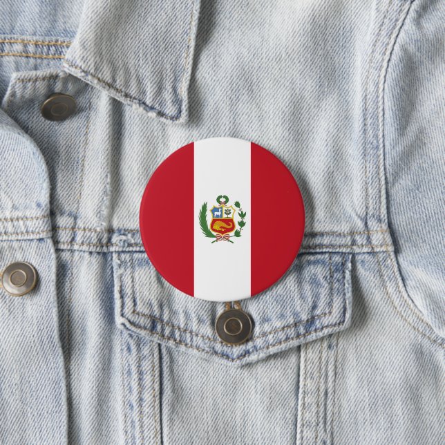 Peru flagga knapp (In Situ)