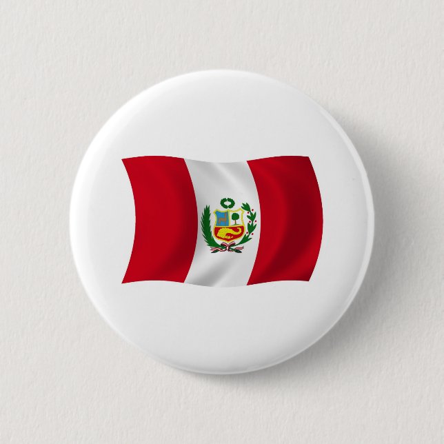 Peru Flagga Knapp (Framsida)