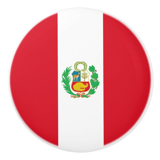 Peru Flagga Knopp (Framsidan)