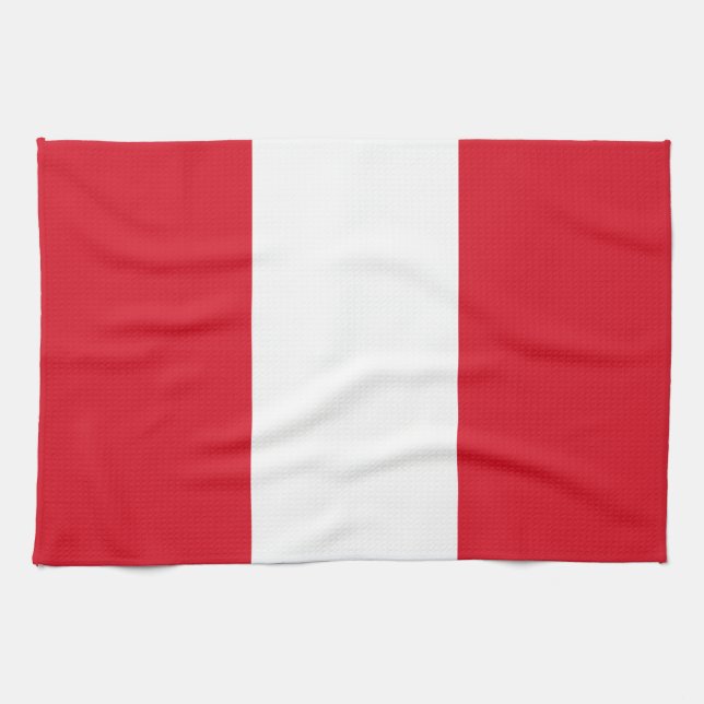 Peru Flagga Kökshandduk (Horisontell)
