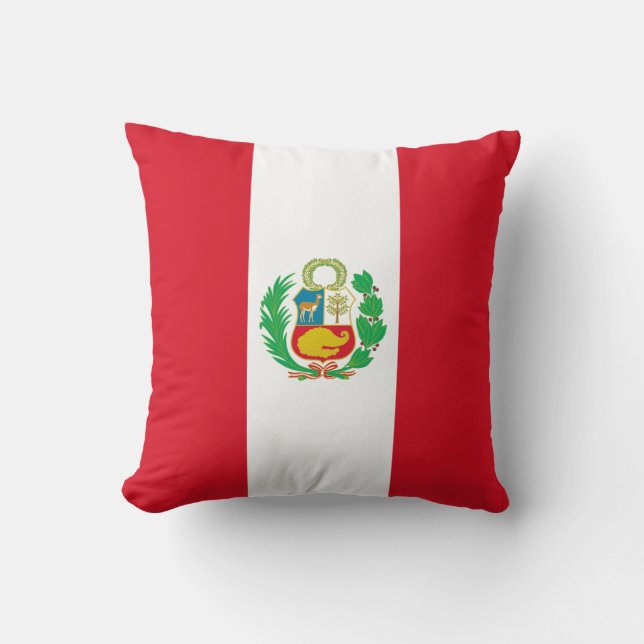 Peru Flagga Kudde (Framsida)