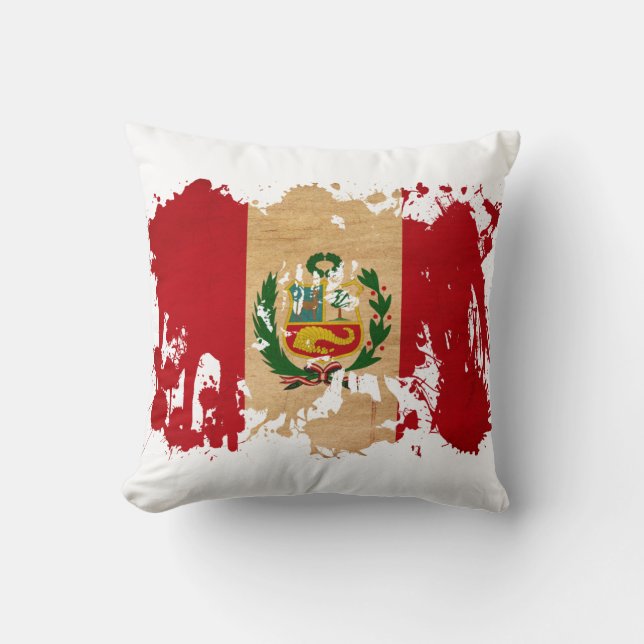 Peru flagga kudde (Framsida)