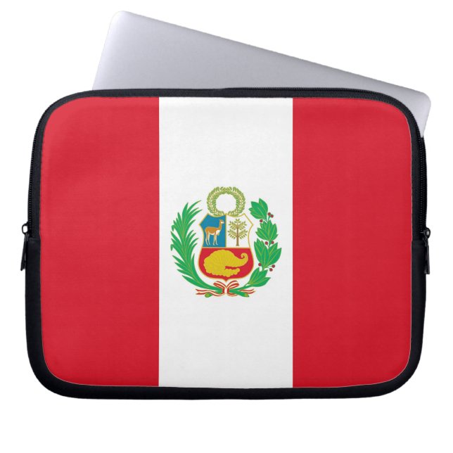 Peru Flagga Laptop sleeve (Framsidan)