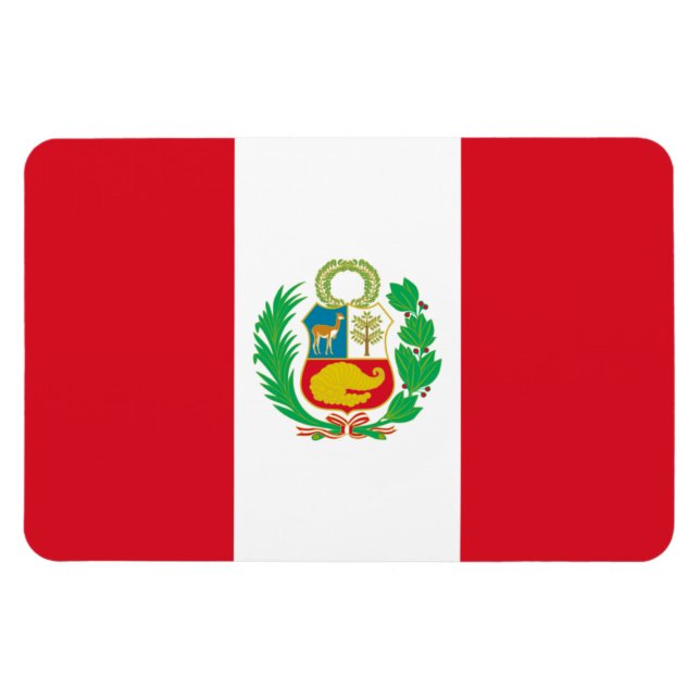 Peru Flagga Magnet (Horisontell)
