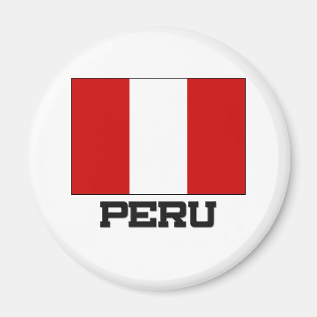 Peru Flagga Magnet (Framsidan)
