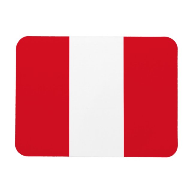Peru Flagga Magnet (Horisontell)