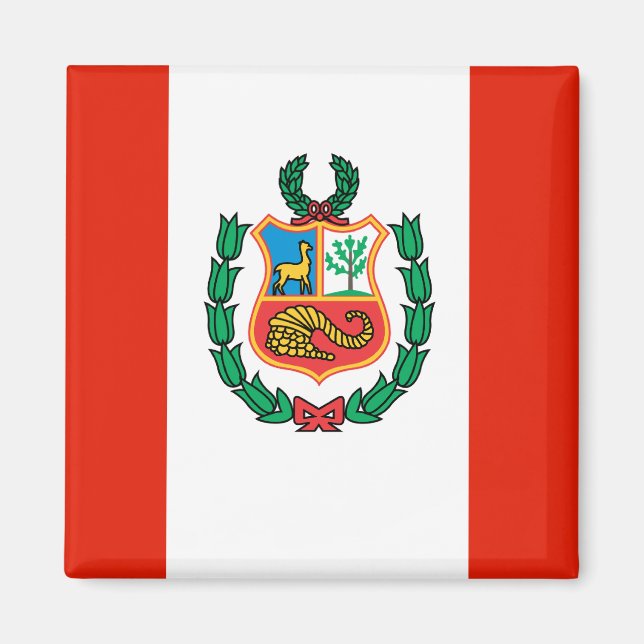 Peru Flagga Magnet (Framsidan)