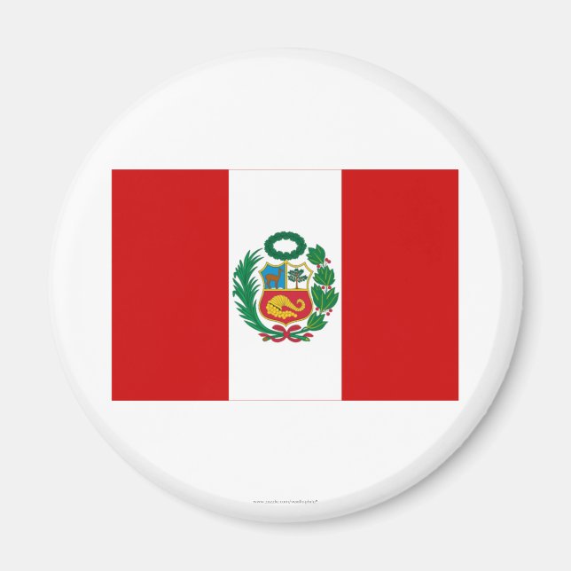 Peru Flagga Magnet (Framsidan)