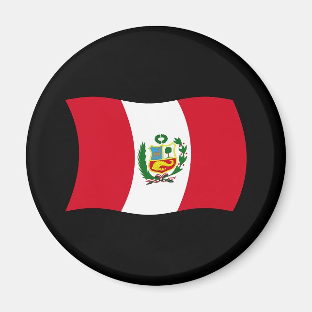 Peru Flagga Magnet (Framsidan)