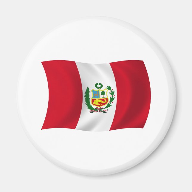 Peru Flagga Magnet (Framsidan)