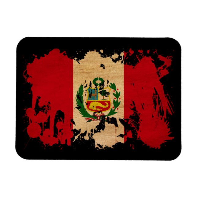 Peru Flagga Magnet (Horisontell)
