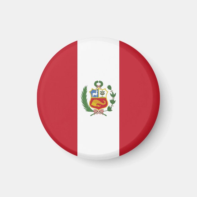Peru flagga magnet (Framsidan)