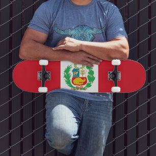 Peru Flagga Mini Skateboard Bräda 18,5 Cm