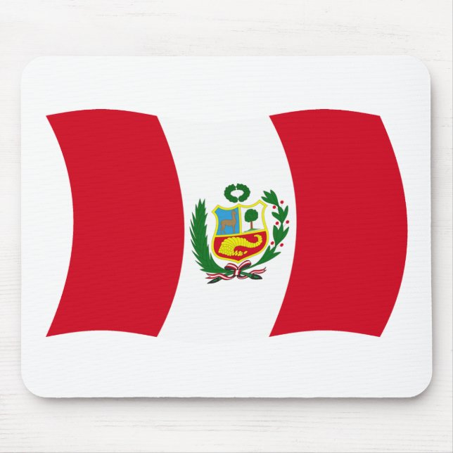 Peru Flagga Mousepad Musmatta (Framsidan)