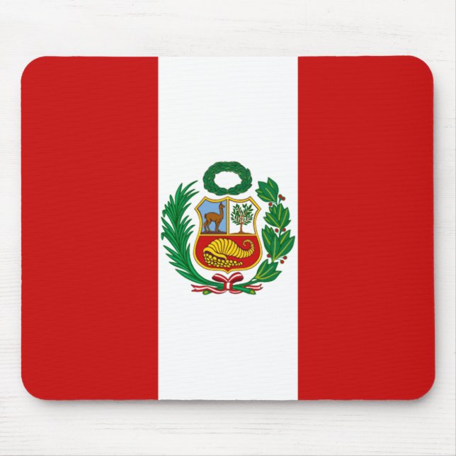 Peru flagga Mousepad Musmatta (Framsidan)
