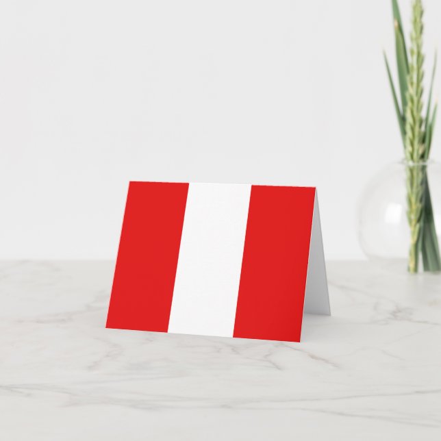 Peru Flagga Notecard Kort (Framsida)