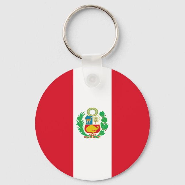 Peru Flagga Nyckelring (Framsida)