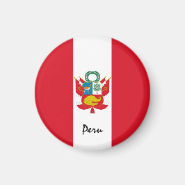 Peru, flagga och Sydamerika helgdag/sportfantaster Magnet