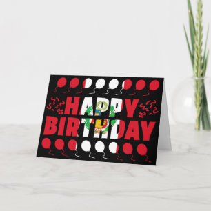 Peru Flagga Patriotic Birthday Kort