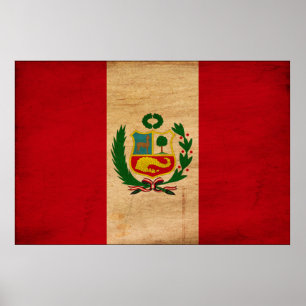 Peru Flagga Poster
