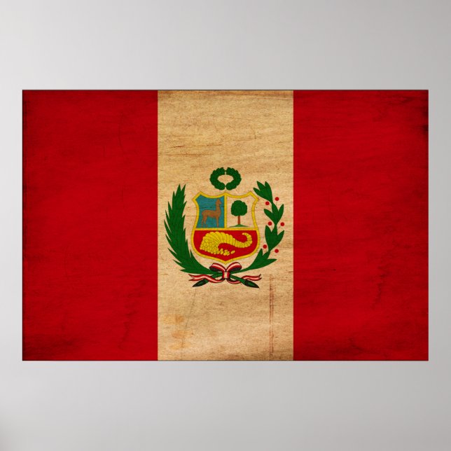 Peru Flagga Poster (Framsidan)