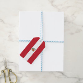 Peru flagga presentetikett