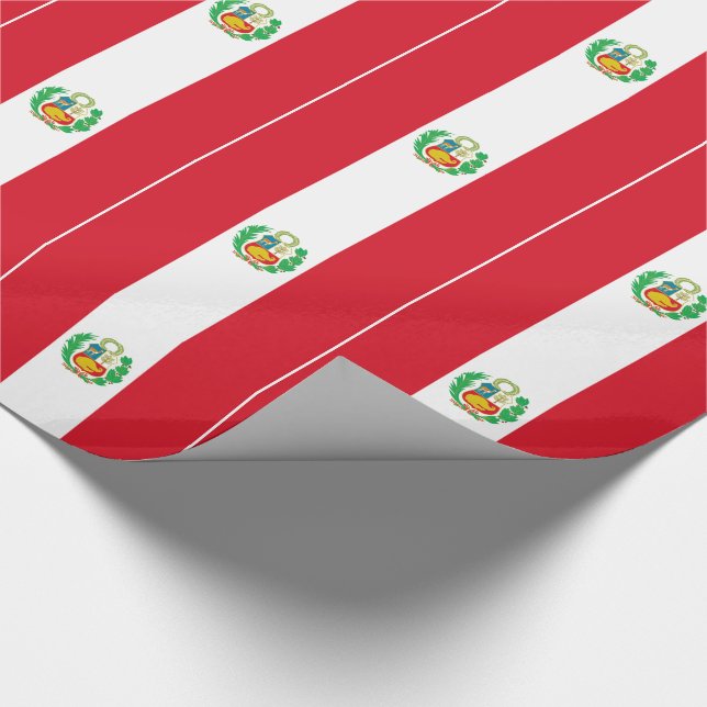 Peru Flagga Presentpapper (Hörn)