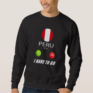Peru Flagga Souvenir Peru Ropar Ropar Lång Ärmad Tröja