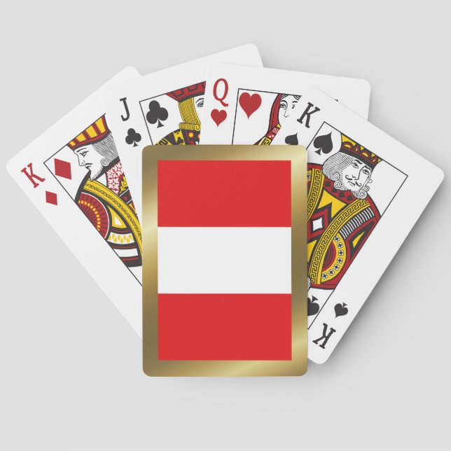 Peru flagga spelkort (Baksidan)