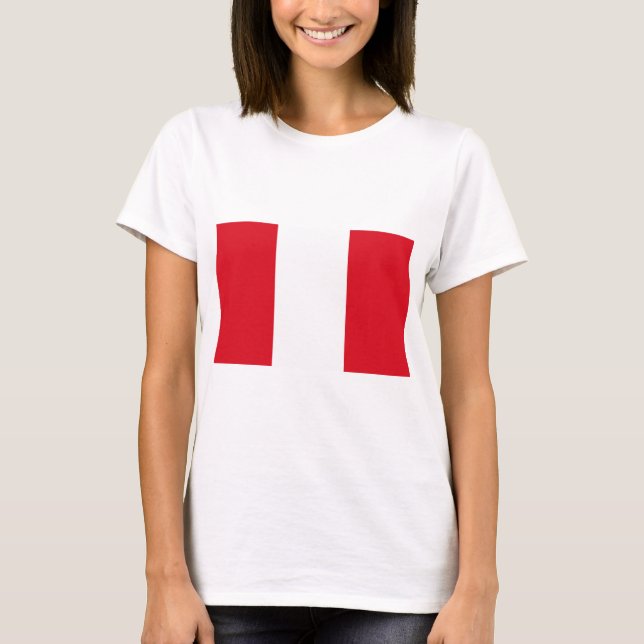 Peru Flagga T Shirt (Framsida)