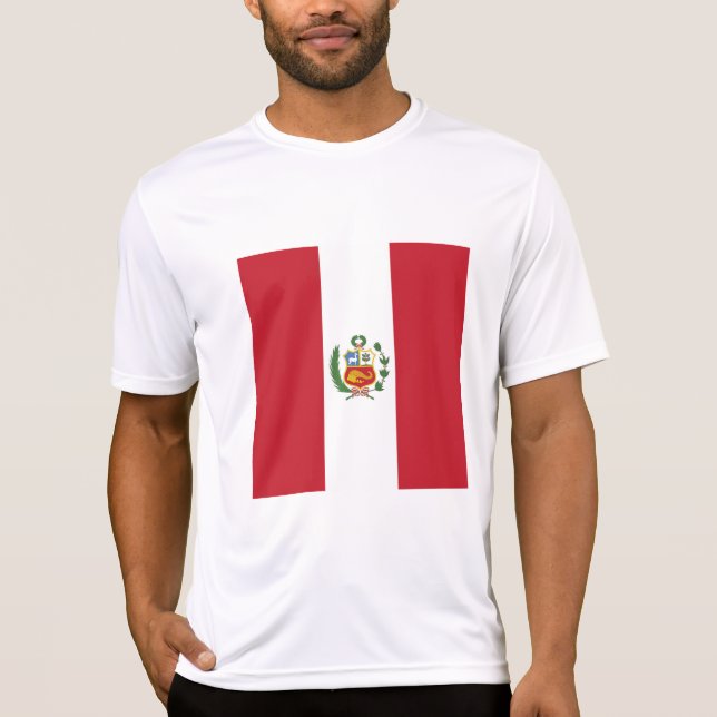 Peru flagga t shirt (Framsida)