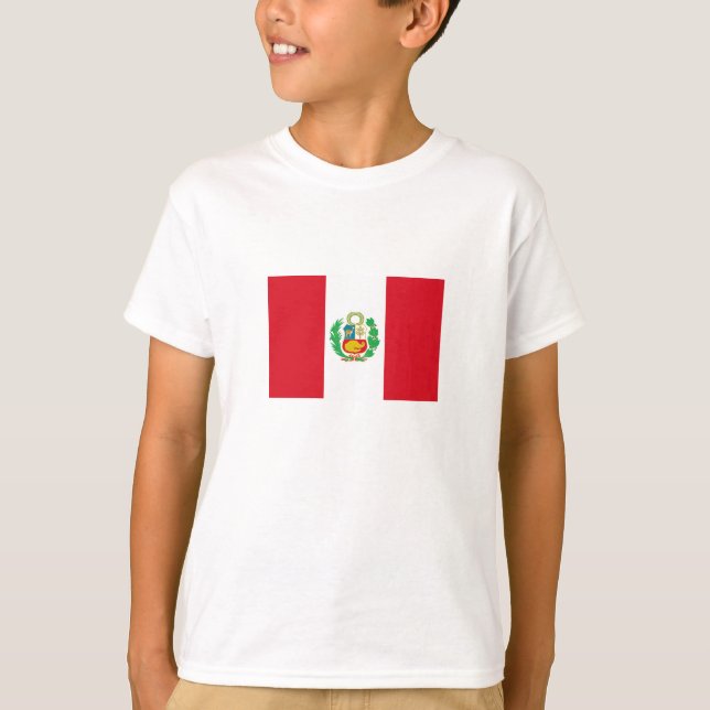 Peru Flagga T Shirt (Framsida)