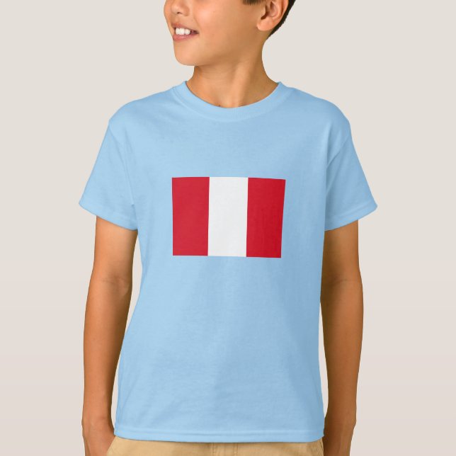 Peru Flagga T Shirt (Framsida)