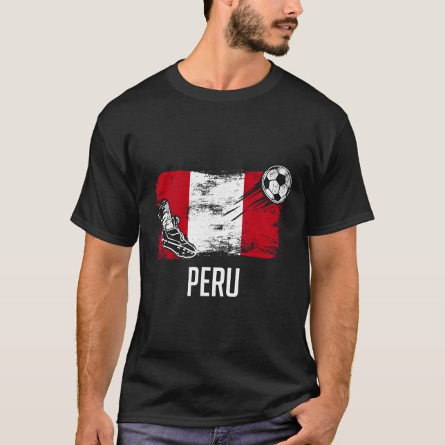 Peru flagga tröja peruanska fotbollslag peruanska  (Framsida)