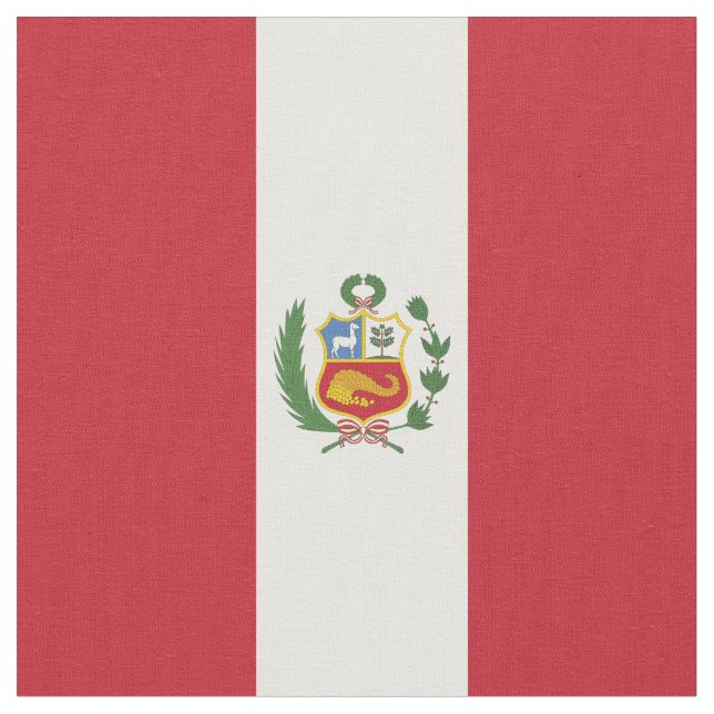 Peru flagga tyg (Närbild)