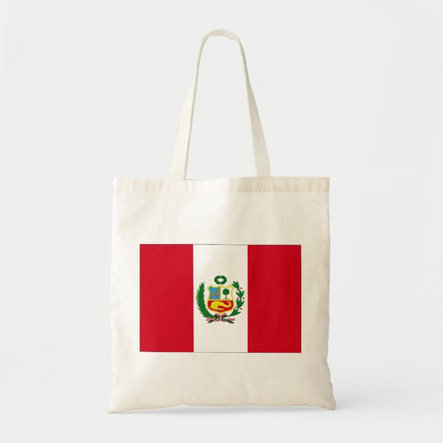 Peru flagga tygkasse (Framsidan)