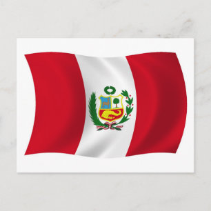 Peru Flagga vykort