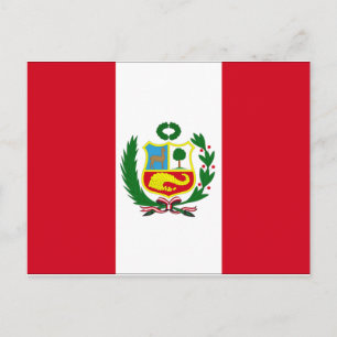Peru Flagga Vykort