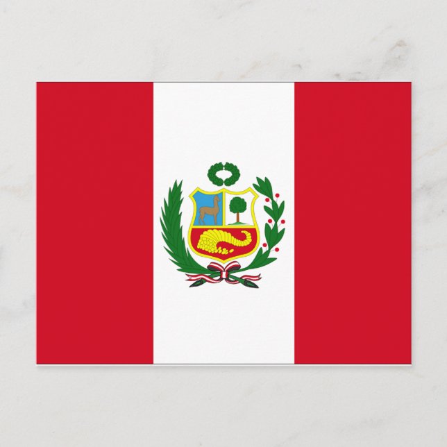 Peru Flagga Vykort (Framsida)