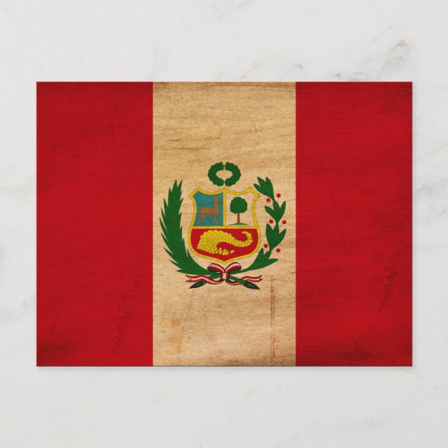 Peru Flagga Vykort (Framsida)