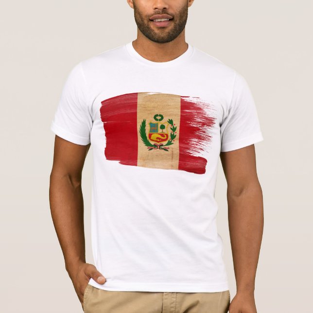 Peru flaggaT-tröja Tee (Framsida)