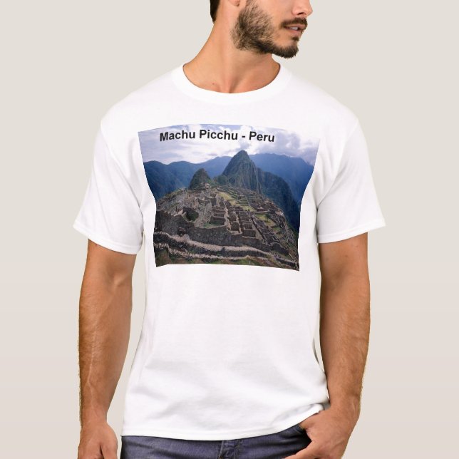 Peru fördärvar av Machu Picchu (St.K.) T Shirt (Framsida)