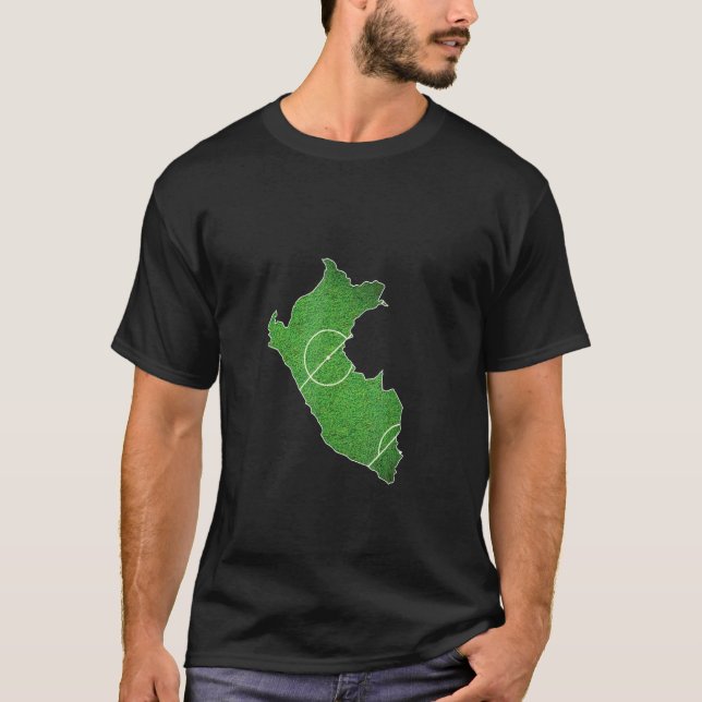 Peru fotbollsplan t shirt (Framsida)