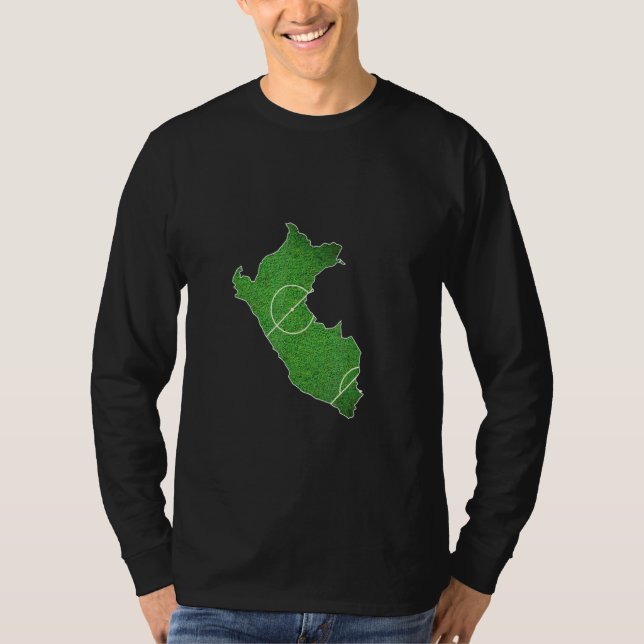 Peru fotbollsplan t shirt (Framsida)